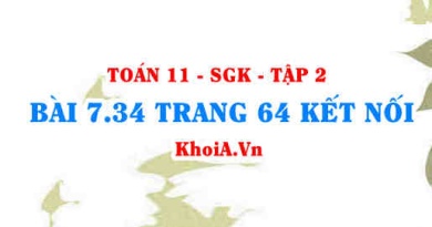 Bài 7.34 trang 64 Toán 11 Kết nối tri thức Tập 2